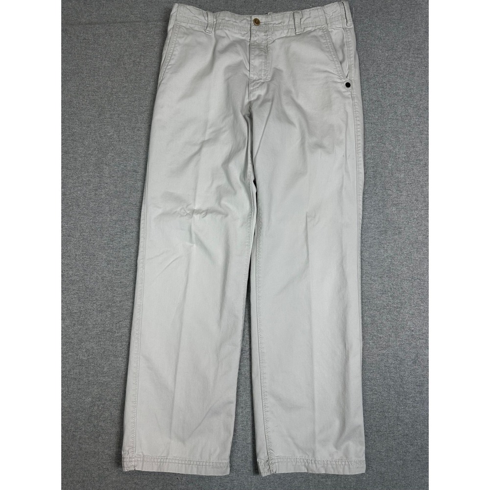 Timberland Chino Pants Mens 34x32 Gray Straight Leg Cotton Twill Casual